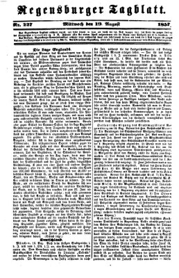 Regensburger Tagblatt Mittwoch 19. August 1857