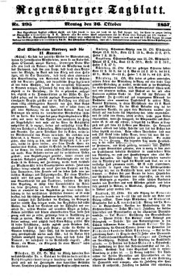 Regensburger Tagblatt Montag 26. Oktober 1857