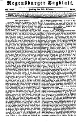 Regensburger Tagblatt Freitag 30. Oktober 1857