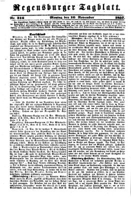 Regensburger Tagblatt Montag 16. November 1857