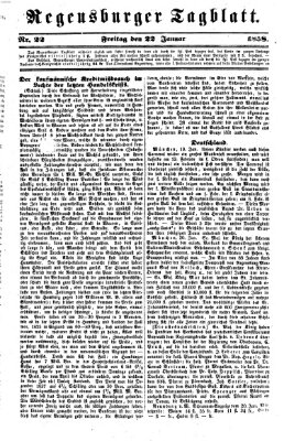 Regensburger Tagblatt Freitag 22. Januar 1858