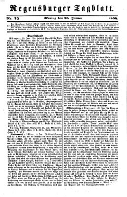 Regensburger Tagblatt Montag 25. Januar 1858