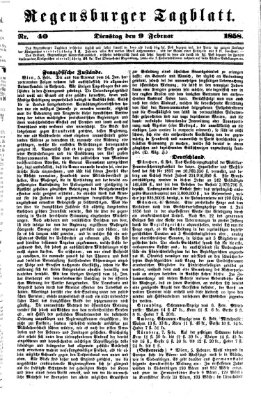 Regensburger Tagblatt Dienstag 9. Februar 1858