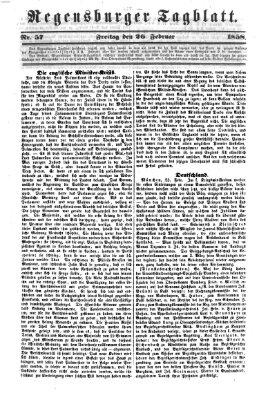 Regensburger Tagblatt Freitag 26. Februar 1858