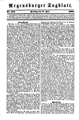 Regensburger Tagblatt Freitag 9. Juli 1858