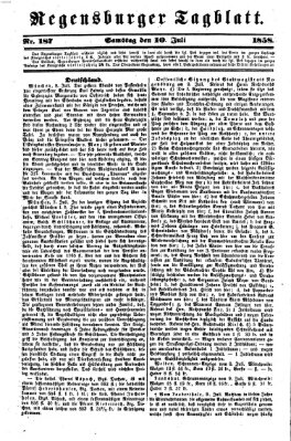 Regensburger Tagblatt Samstag 10. Juli 1858