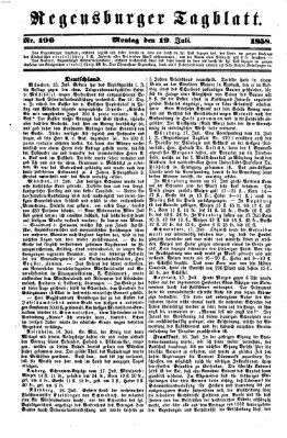 Regensburger Tagblatt Montag 19. Juli 1858