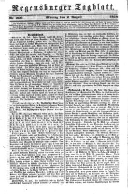 Regensburger Tagblatt Montag 2. August 1858