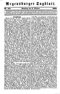 Regensburger Tagblatt Samstag 2. Oktober 1858