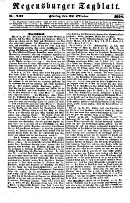 Regensburger Tagblatt Freitag 22. Oktober 1858