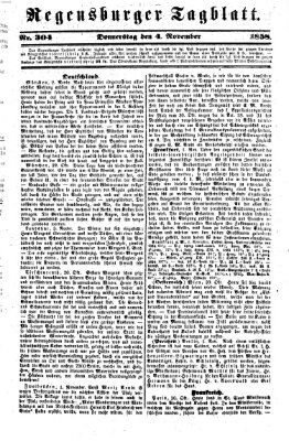 Regensburger Tagblatt Donnerstag 4. November 1858