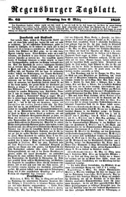Regensburger Tagblatt Sonntag 6. März 1859