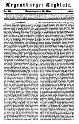Regensburger Tagblatt Donnerstag 17. März 1859