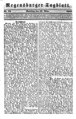 Regensburger Tagblatt Samstag 19. März 1859