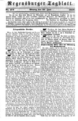 Regensburger Tagblatt Montag 27. Juni 1859