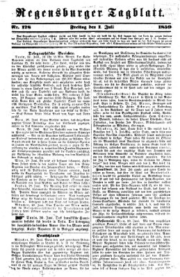 Regensburger Tagblatt Freitag 1. Juli 1859