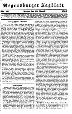 Regensburger Tagblatt Freitag 19. August 1859