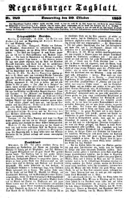 Regensburger Tagblatt Donnerstag 20. Oktober 1859