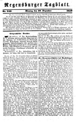 Regensburger Tagblatt Montag 19. Dezember 1859