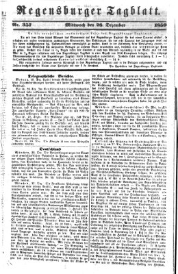 Regensburger Tagblatt Mittwoch 28. Dezember 1859
