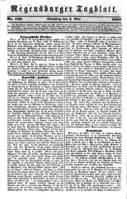 Regensburger Tagblatt Dienstag 1. Mai 1860