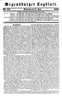 Regensburger Tagblatt Samstag 9. Juni 1860