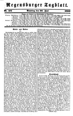 Regensburger Tagblatt Samstag 23. Juni 1860