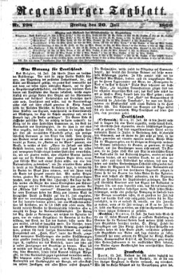 Regensburger Tagblatt Freitag 20. Juli 1860