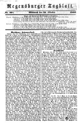 Regensburger Tagblatt Mittwoch 31. Oktober 1860