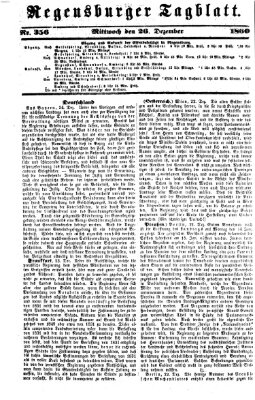 Regensburger Tagblatt Mittwoch 26. Dezember 1860