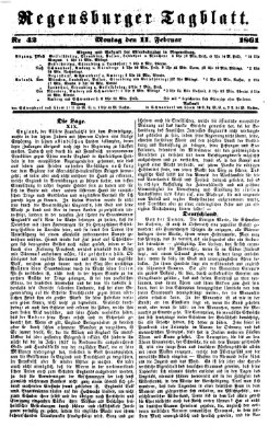 Regensburger Tagblatt Montag 11. Februar 1861