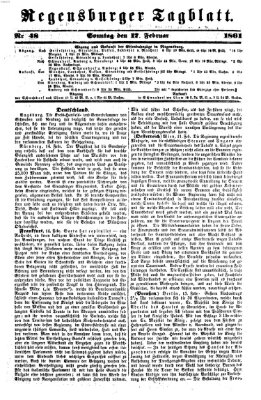 Regensburger Tagblatt Sonntag 17. Februar 1861