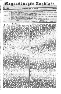 Regensburger Tagblatt Freitag 1. März 1861