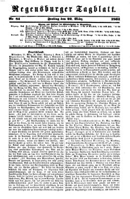 Regensburger Tagblatt Freitag 22. März 1861