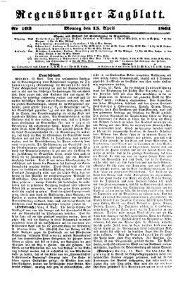 Regensburger Tagblatt Montag 15. April 1861