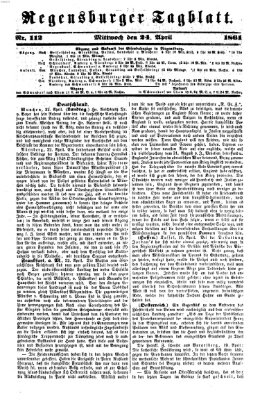 Regensburger Tagblatt Mittwoch 24. April 1861