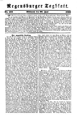 Regensburger Tagblatt Mittwoch 26. Juni 1861