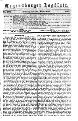 Regensburger Tagblatt Sonntag 29. September 1861