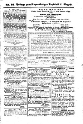 Regensburger Tagblatt Donnerstag 1. August 1861