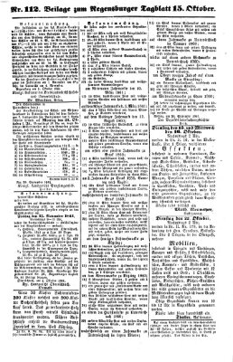 Regensburger Tagblatt Dienstag 15. Oktober 1861