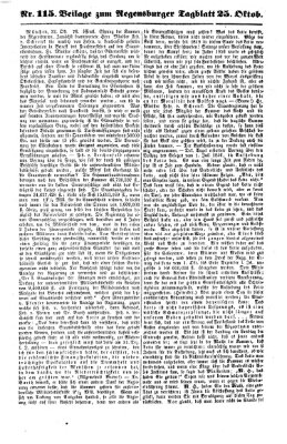 Regensburger Tagblatt Freitag 25. Oktober 1861