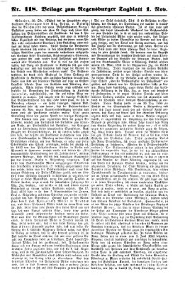 Regensburger Tagblatt Freitag 1. November 1861