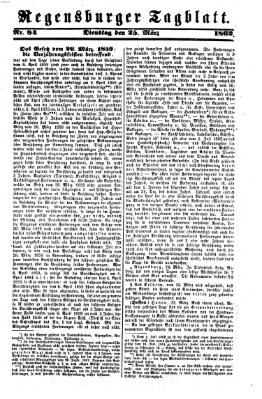Regensburger Tagblatt Dienstag 25. März 1862