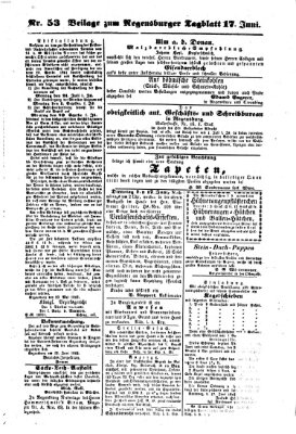 Regensburger Tagblatt Dienstag 17. Juni 1862