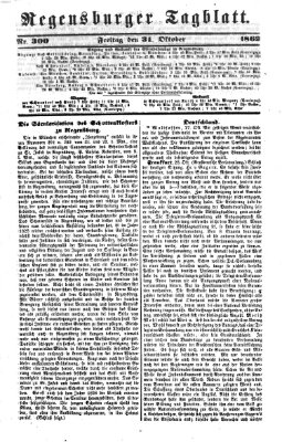 Regensburger Tagblatt Freitag 31. Oktober 1862