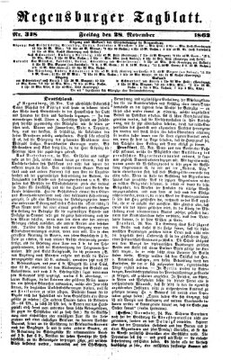 Regensburger Tagblatt Freitag 28. November 1862
