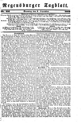 Regensburger Tagblatt Sonntag 7. Dezember 1862