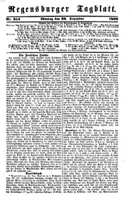 Regensburger Tagblatt Montag 22. Dezember 1862