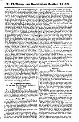 Regensburger Tagblatt Dienstag 14. Oktober 1862