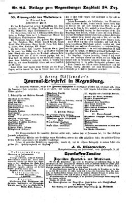 Regensburger Tagblatt Donnerstag 18. Dezember 1862